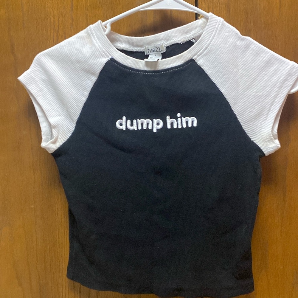 Rue21 Black and White Crop Top